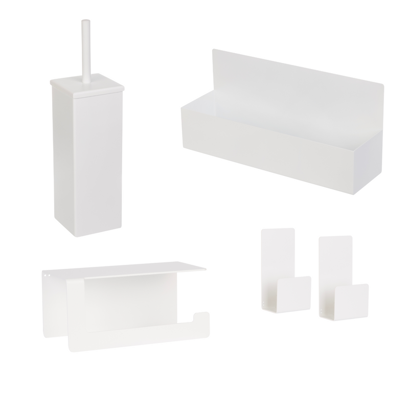 Set of functional bathroom accessories