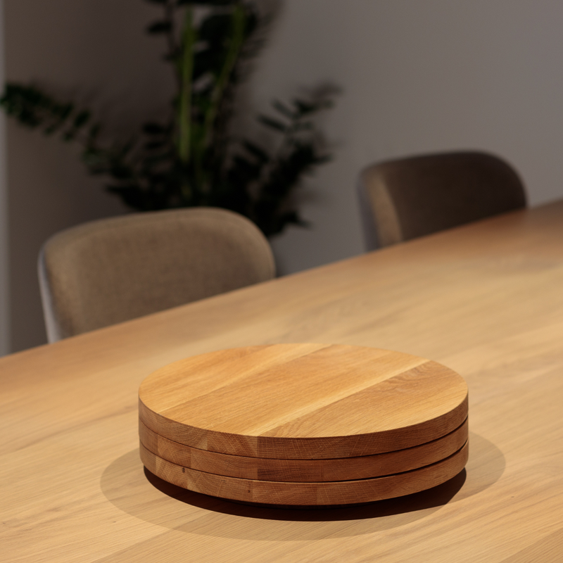 SET VAN RONDE SERVEERPLANKEN VOOR HAPJES - KAMLOOPS